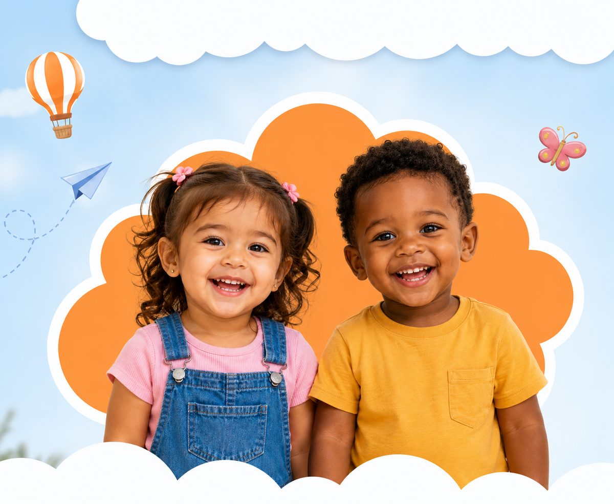 Diverse smiling children at Essential Elements Daycare